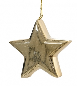 Χριστουγεννιάτικο πορσελάνινο κρεμαστό αστέρι χρυσό 7,6εκ από την εταιρία Epilegin. Χριστουγεννιάτικο πορσελάνινο κρεμαστό αστέρι χρυσό 7,6εκ από την εταιρία Epilegin.