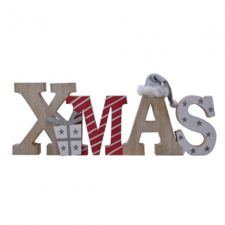 Χριστουγεννιάτικο ξύλινο διακοσμητικό XMAS 34εκ