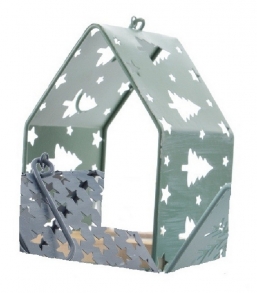 Διακοσμητικό μεταλλικό κηροπήγειο σπιτάκι πράσινο 10x15εκ  από την εταιρία Epilegin. Διακοσμητικό μεταλλικό κηροπήγειο σπιτάκι πράσινο 10x15εκ  από την εταιρία Epilegin.