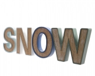  Ξύλινο επιτραπέζιο διακοσμητικό SNOW πολύχρωμο 125 