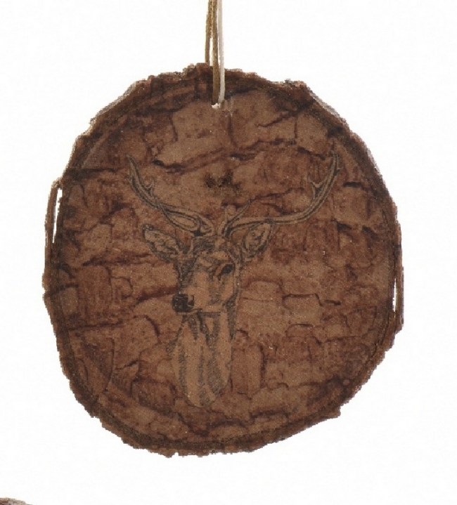  Ξύλινος κρεμαστός φλοιός δέντρου με ελάφι καφέ 10εκ    από την εταιρία Epilegin. 
