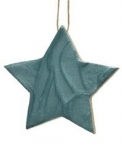  Χριστουγεννιάτικο κρεμαστό στολίδι σχήμα αστέρι μπλε 8 εκ. 