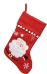  Χριστουγεννιάτικη υφασμάτινη κάλτσα χιονάνθρωπος 40εκ 