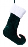  Χριστουγεννιάτικη polyester κάλτσα πράσινη 45Χ31εκ 