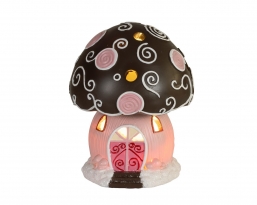 ����������������� polyresin LED ����� Mushroom House ����-��� 12.2x12.2x15.2�� ��� ��� ������� Epilegin.