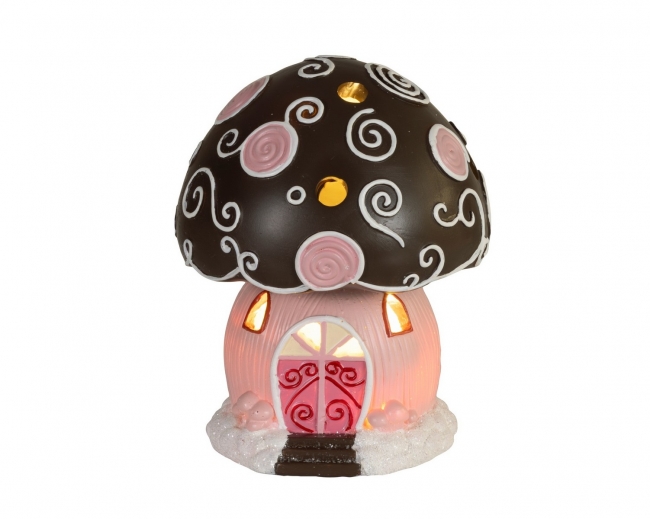  ����������������� polyresin LED ����� "Mushroom House" ����-��� 12.2x12.2x15.2�� ��� ��� ������� Epilegin. 