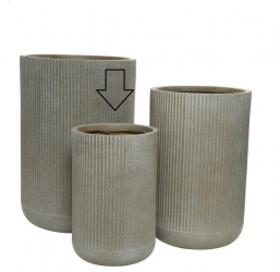   Logan Clay Round Taupe 24x37cm    Epilegin.