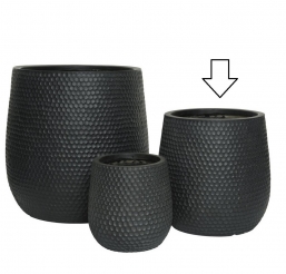   Zoe Clay Round Black 32x32cm    Epilegin.