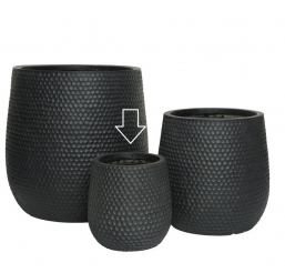   Zoe Clay Round Black 22x422cm    Epilegin.