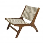  Καρέκλα relax Outdoor Wood & Wcker "Verona"81Χ60Χ72cm 