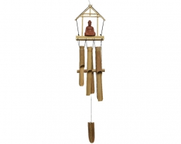   Bamboo Windchime buddha 17x62cm    Epilegin.