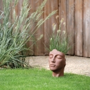  ����� Fibre Clay Outdoor "Womam Face" Rust 25x22x38cm 
