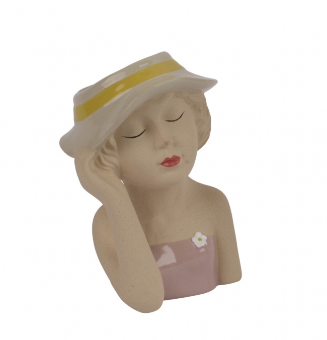  ����� Stoneware "Girl with Hat" ��� 11.1x10.5x15.5cm ��� ��� ������� Epilegin. 