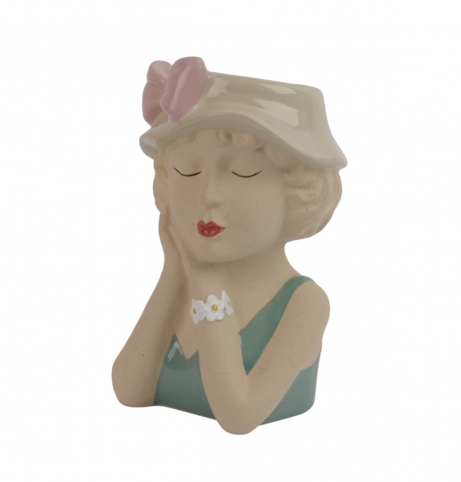  ����� Stoneware "Girl with Hat" ������� 11.1x10.5x15.5cm ��� ��� ������� Epilegin. 