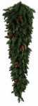  Χριστουγεννιάτικη γιρλάντα PVC κρεμαστή μισή πράσινη 1.80m 