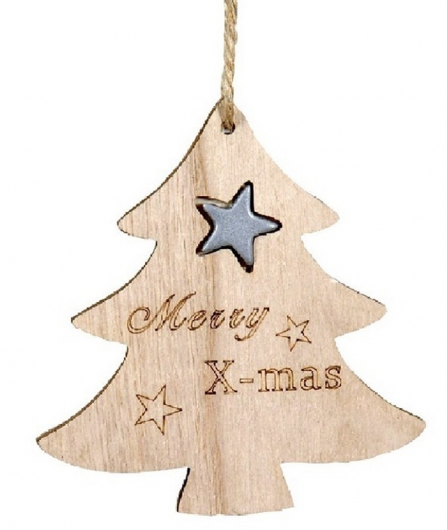  Χριστουγεννιάτικο ξύλινο δεντράκι 10εκ  από την εταιρία Epilegin. 
