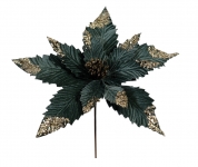  Χριστουγεννιάτικο λουλούδι αλεξανδρινό Gold-Green 35cm 