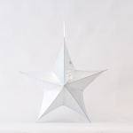  Χριστουγεννιάτικο κρεμαστό αστέρι Λευκό Ιριζέ 80cm 