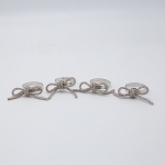 Set 4pcs Χριστουγεννιάτικα Δαχτυλίδια Πετσέτας "Φιόγκος" Σαμπανί με στράς 5x4x4.5cm  Set 4pcs Χριστουγεννιάτικα Δαχτυλίδια Πετσέτας "Φιόγκος" Σαμπανί με στράς 5x4x4.5cm