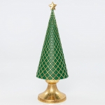  Χριστουγεννιάτικο διακοσμητικό δεντράκι polyresin πράσινο 14Χ41cm 
