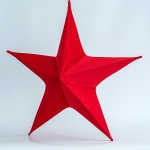  Χριστουγεννιάτικο διακοσμητικό αστέρι κόκκινο 65εκ 
