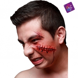 Αποκριάτικο latex ουλή Zombie  από την εταιρία Epilegin. Αποκριάτικο latex ουλή Zombie  από την εταιρία Epilegin.