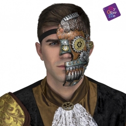 Αποκριάτικη μισή μάσκα Steampunk  από την εταιρία Epilegin. Αποκριάτικη μισή μάσκα Steampunk  από την εταιρία Epilegin.