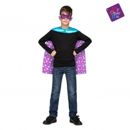 Αποκριάτικη κάπα σούπερ ήρωα μωβ γαλάζια από την εταιρία Epilegin. Αποκριάτικη κάπα σούπερ ήρωα μωβ γαλάζια από την εταιρία Epilegin.