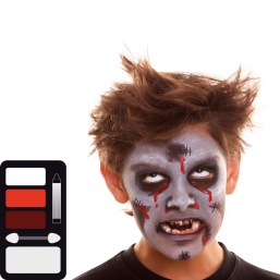 Set  Face Painting 3color Zombie    Epilegin.