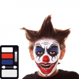 Set  Face Painting 3color Evil Clown    Epilegin.