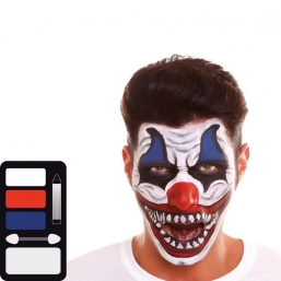 Set  Face Painting 3color Evil Clown    Epilegin.