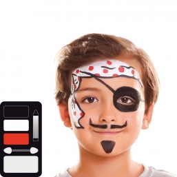 Set  Face Painting 3color Pirate Boy    Epilegin.