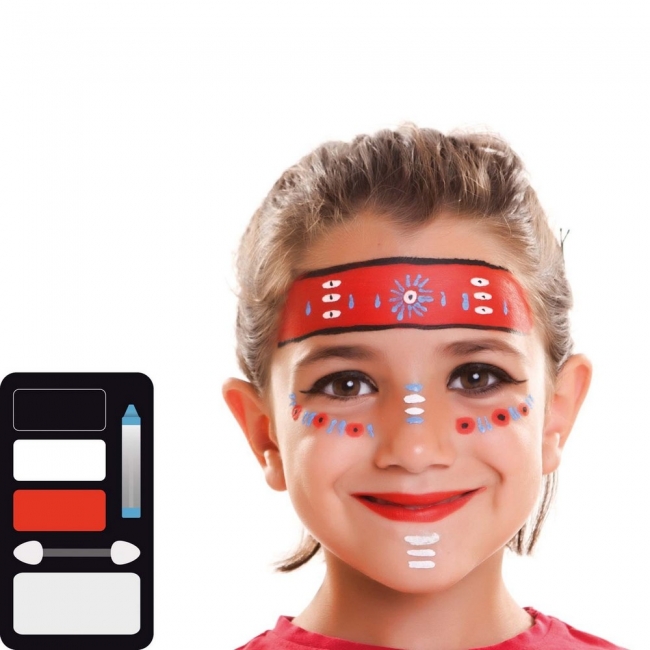 Set  Face Painting 3color "Indian Girl"    Epilegin. 
