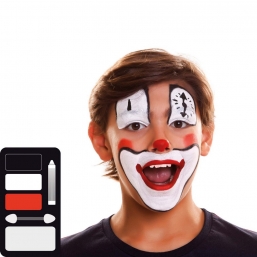 Set  Face Painting 3color Clown    Epilegin.