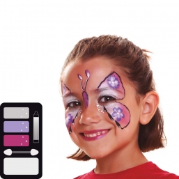 Set  Face Painting 3color Pearly Butterfly    Epilegin.