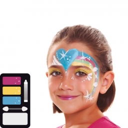 Set  Face Painting 3color Pearly Rainbow    Epilegin.