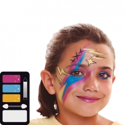 Set  Face Painting 3color Pearly Pop Star    Epilegin.