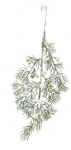  Χριστουγεννιάτικο κρεμαστό κλαδί μέντα 20cm 