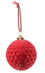  Χριστουγεννιάτικη γυάλινη μπάλα κόκκινη 8cm 