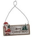  Χριστουγεννιάτικη ξύλινη κρεμαστή πινακίδα ``Merry Christmas`` 15εκ 