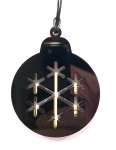  Χριστουγεννιάτικο κρεμαστό στολίδι Plexi Glass "Μπάλα" μαύρη 7cm 