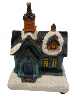 Χριστουγεννιάτικο φωτιζόμενο σπιτάκι 8.5Χ8Χ10εκ από την εταιρία Epilegin. Χριστουγεννιάτικο φωτιζόμενο σπιτάκι 8.5Χ8Χ10εκ από την εταιρία Epilegin.