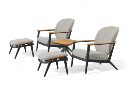 Σαλόνι Lounge Simpo 5pcs Teak & Alu Atlanta Dark Grey από την εταιρία Epilegin. Σαλόνι Lounge Simpo 5pcs Teak & Alu Atlanta Dark Grey από την εταιρία Epilegin.