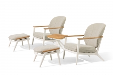   Lounge Simpo 5pcs Teak & Alu "Atlanta" White 