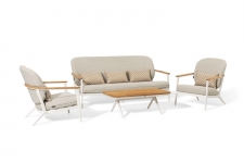   Lounge Simpo 4pcs Teak & Alu "Atlanta" White 