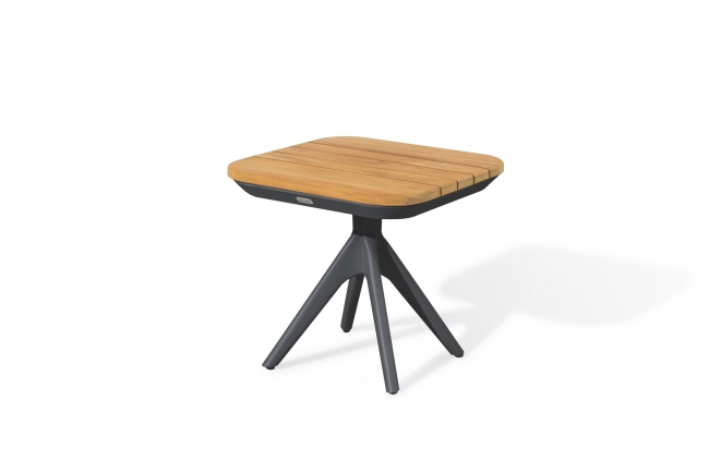  Coffee Table Simpo Teak & Alu "Atlanta" Dark Grey 45x45x44cm    Epilegin. 