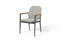  simpo Teak & Alu Outdoor Olefin Atlanta Dark Grey 57x62x90cm    Epilegin.