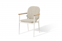  simpo Teak & Alu Outdoor Olefin Atlanta White 57x62x90cm    Epilegin.