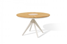    Simpo Teak & Alu "Atlanta" White  120cm 