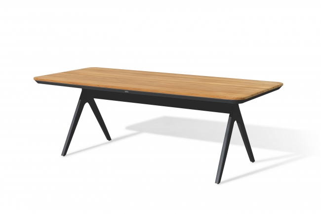   Simpo Teak & Alu "Atlanta" Dark Grey 220x100cm    Epilegin. 